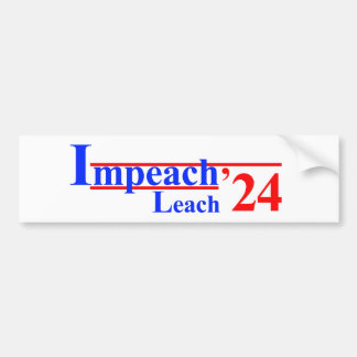 Impeach leach '24 stötfångare bildekal