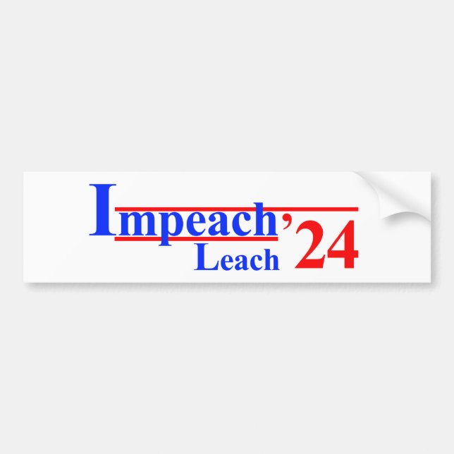 Impeach leach '24 stötfångare bildekal (Framsidan)
