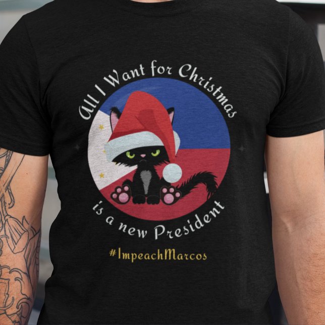 Impeach Marcos Christmas Tee Protest Corruption (Skapare uppladdad)