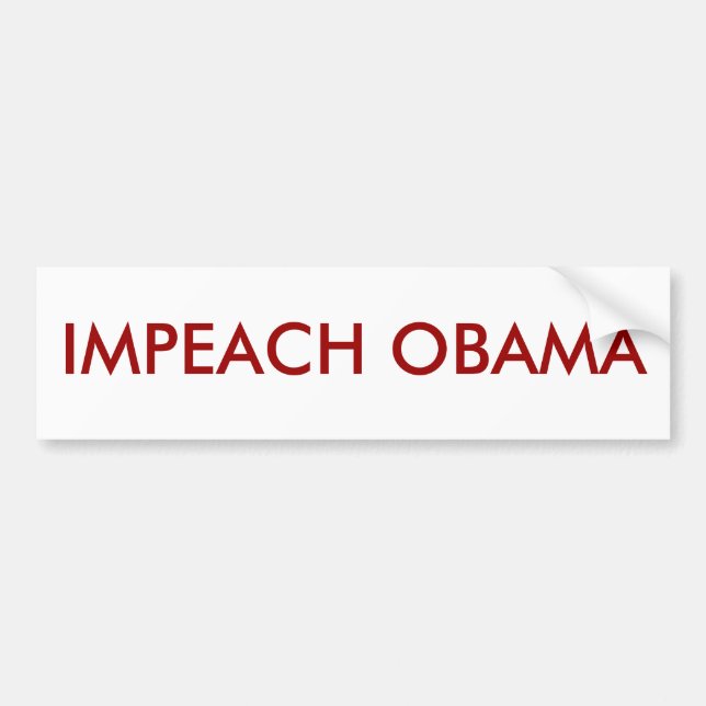 Impeach Obama Bildekal (Framsidan)