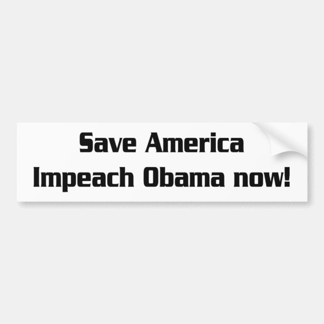 Impeach Obama Bildekal (Framsidan)