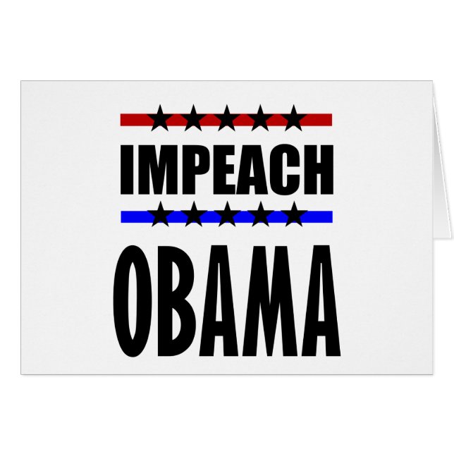 Impeach Obama Hälsningskort (Framsidan Horizontal)