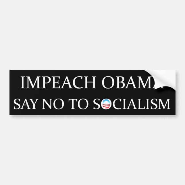 Impeach Obama ingen Socialismbildekal Bildekal (Framsidan)