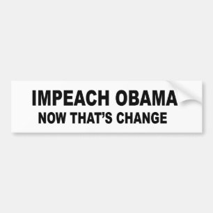 Impeach Obama - nu som är ändring Bildekal