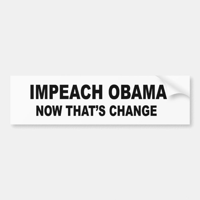 Impeach Obama - nu som är ändring Bildekal (Framsidan)