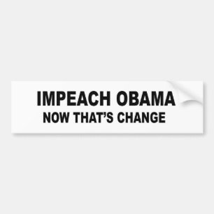 Impeach Obama - nu som är ändring Bildekal