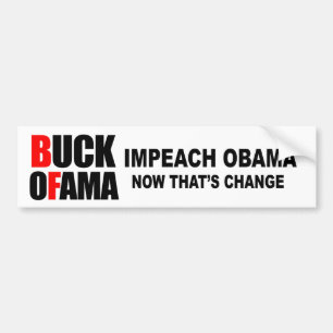 Impeach Obama - nu som är ändring Bildekal