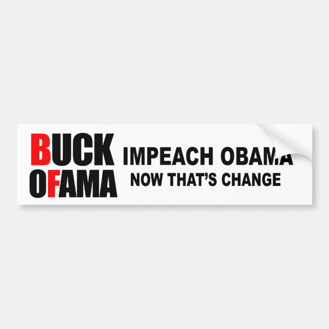 Impeach Obama - nu som är ändring Bildekal (Framsidan)
