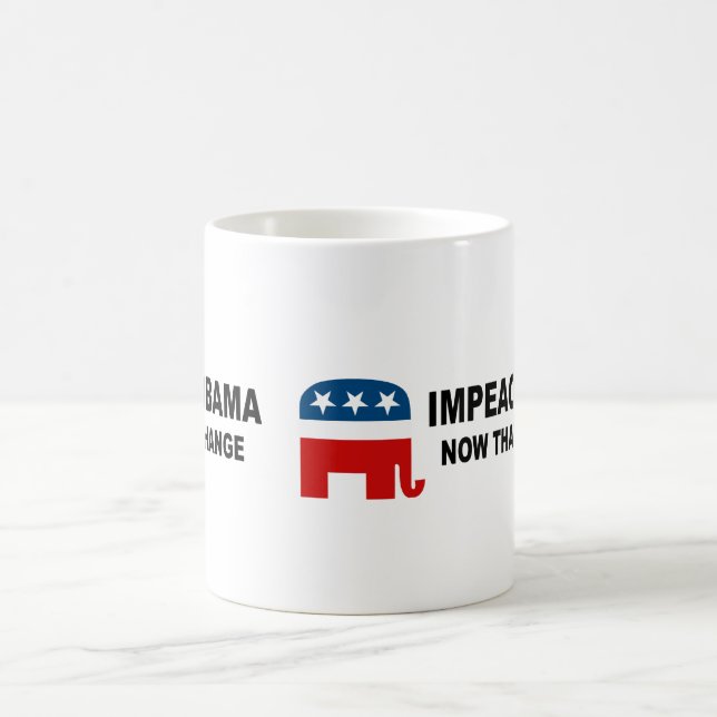 Impeach Obama - nu som är ändring Kaffemugg (Center)