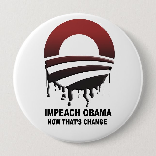 Impeach Obama - nu som är ändring Knapp (Framsida)