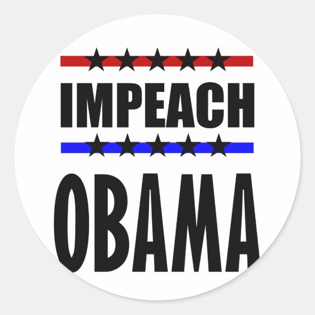 Impeach Obama Runt Klistermärke (Framsida)