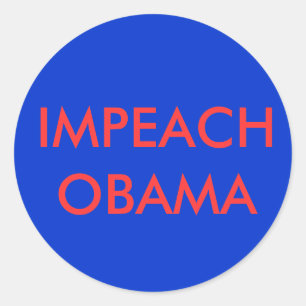 IMPEACH OBAMA STICKER RUNT KLISTERMÄRKE