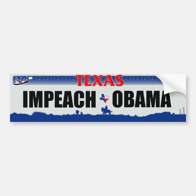 Impeach Obama - Texas Bildekal (Framsidan)