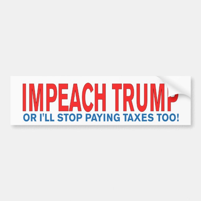 Impeach trumf, eller jag ska stoppet som betalar bildekal (Framsidan)