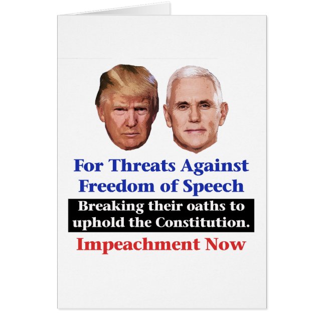 Impeach Trump och Pence Hälsningskort (Framsidan)