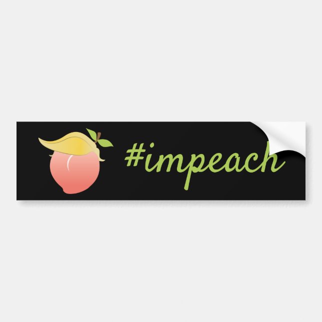 Impeach Trump Peach Bildekal (Framsidan)