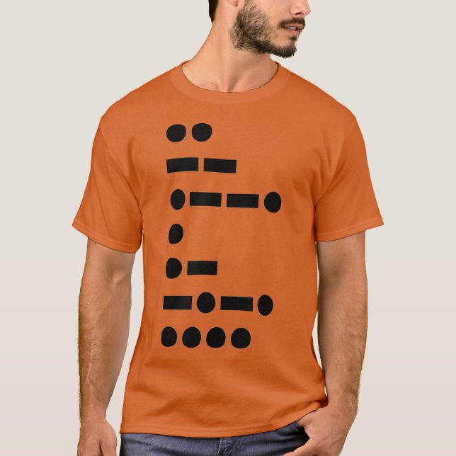 IMPEACH Trump Policy Shirt in Morse Code T Shirt (Framsida)