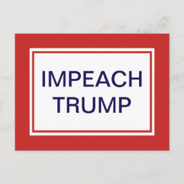 Impeach Trump Red and White Vykort