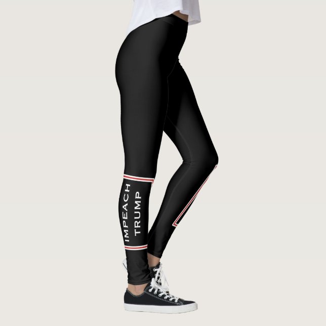 Impeach Trump Red White Leggings (Höger)