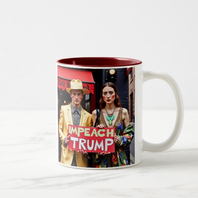 Impeach Trump Resistance Movement Två-Tonad Mugg (Höger)