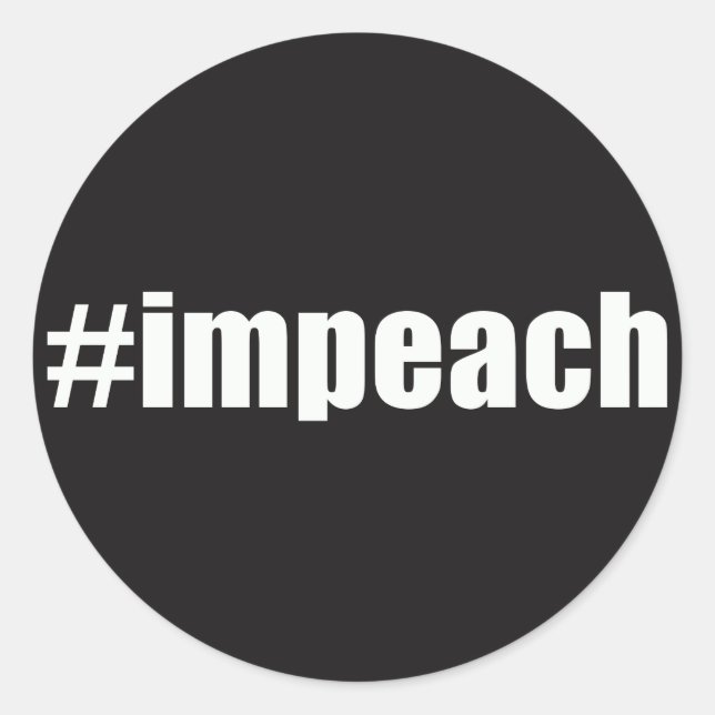 Impeach Trump Runt Klistermärke (Framsida)