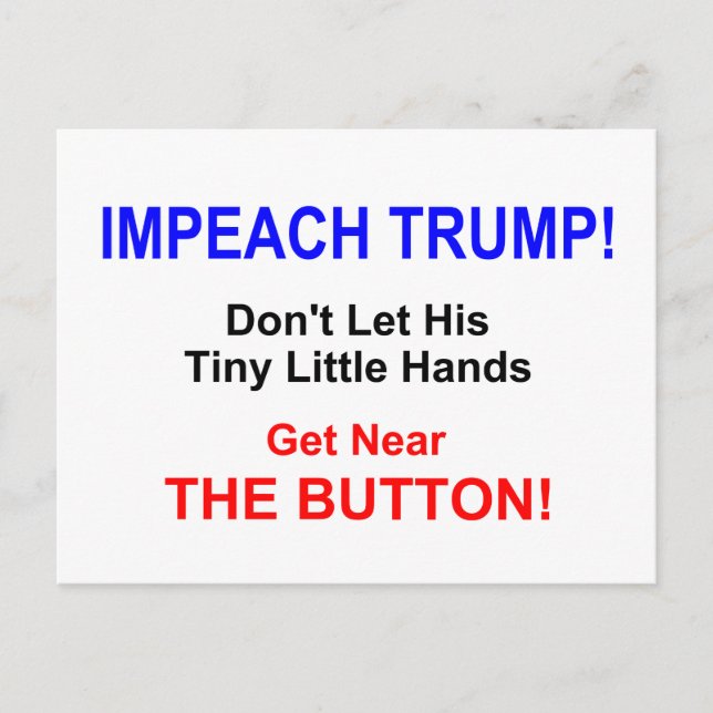 Impeach Trump!  Vykort (Framsida)