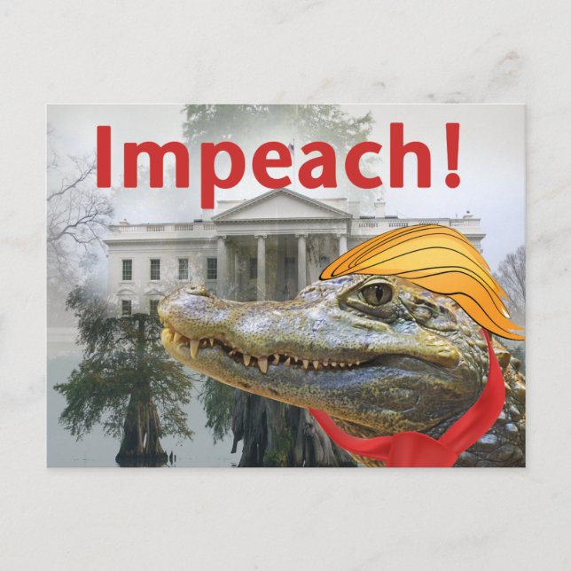 Impeach! Vita huset | träsktrumpalligator Vykort (Framsida)