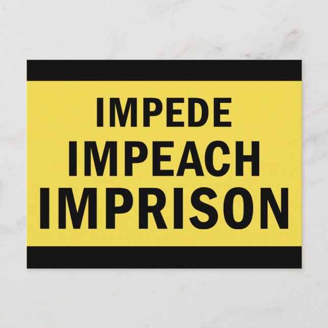 Impede, Impeach, fängelse Vykort (Framsida)