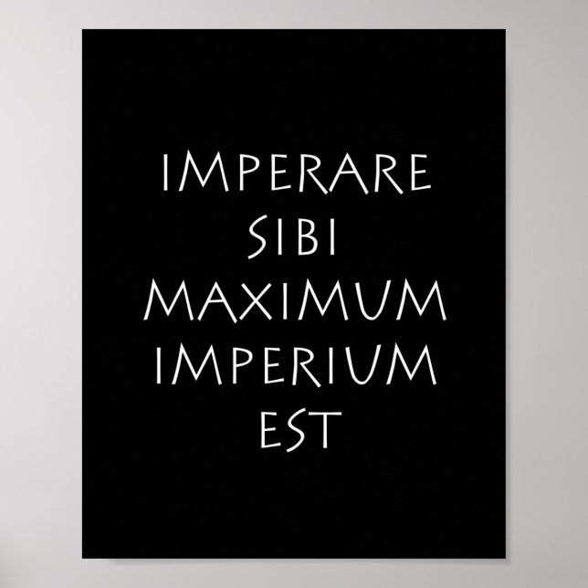Imperare sibi maximum imperium est poster (Framsidan)