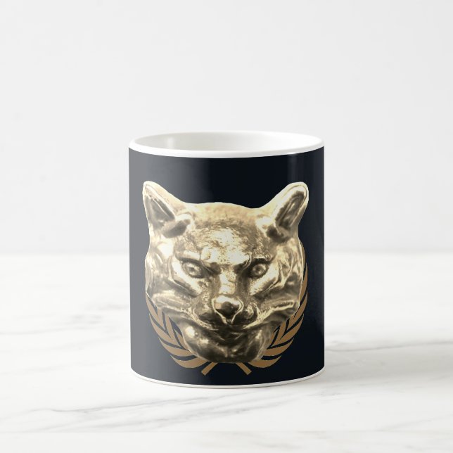 Imperator Cat – Vergoldete Katze Goldener Kater Kaffemugg (Center)