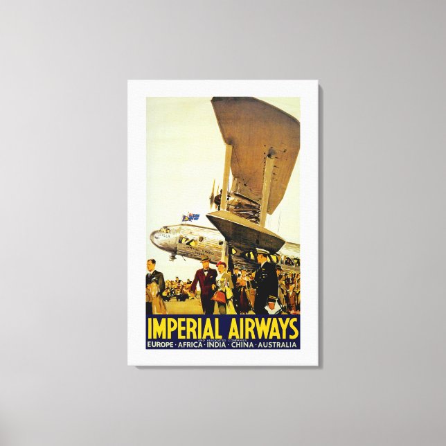 Imperial Airways ankomst Canvastryck (Framsida)