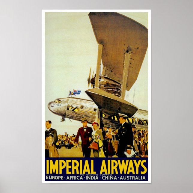 Imperial Airways ankomst Poster (Framsidan)
