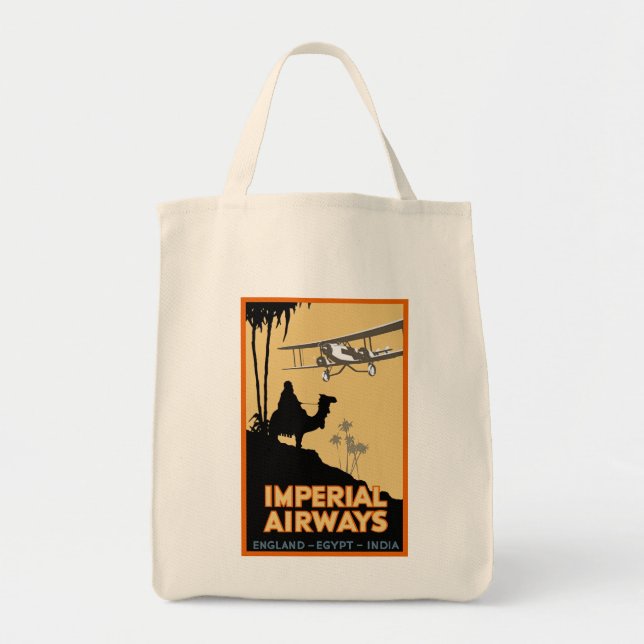 Imperial Airways ~ England - Egypten - Indien Tygkasse (Framsidan)