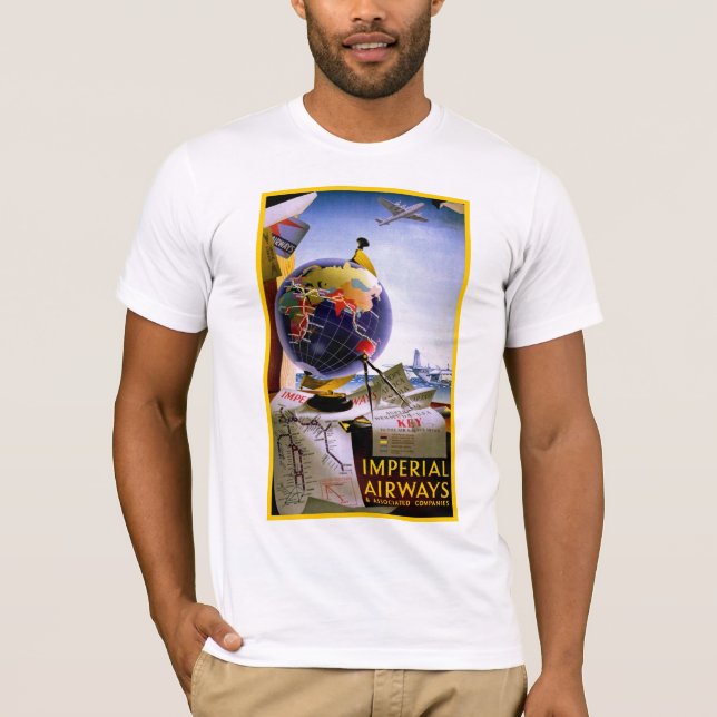 Imperial Airways Globe Tee Shirt (Framsida)