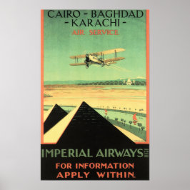 IMPERIAL AIRWAYS Luft Service Retro Airlines Poste Poster