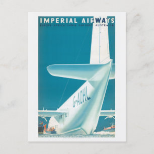 Imperial Airways UK Vintage affisch 1939 Vykort