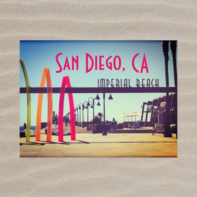 Imperial Beach - San Diego, CA Portwood Pier Plaza Vykort (Skapare uppladdad)
