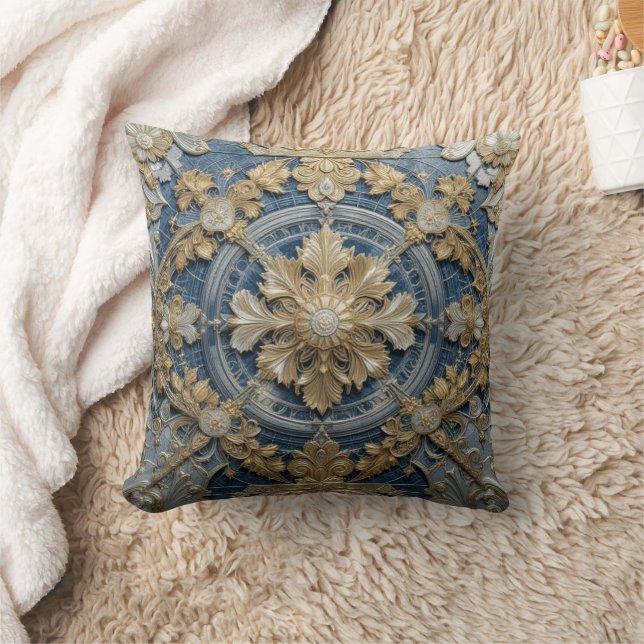 Imperial Blue Throw Cushion 41 x 41 cm Kudde (Filt)