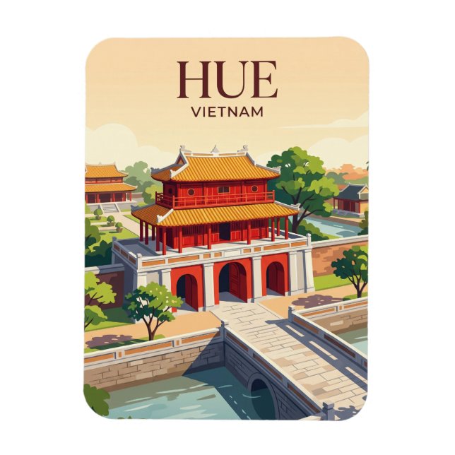 Imperial City, Hue Vietnam Magnet (Vertikal)