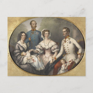 Imperial family Austria, Empress Sissi 1856 Vykort
