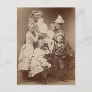 Imperial Family of Prussia ca. 1874 Vykort
