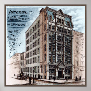 Imperial Fire INS Co of London - Philadelphia Poster
