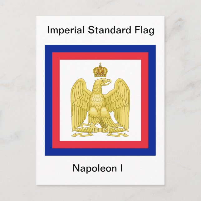 Imperial Flagga av Napoleon I vykort (Framsida)