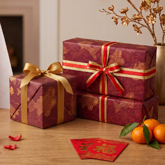 Imperial Fortune | Giant Golden Koi Överflöd Presentpapper
