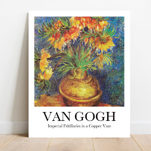 Imperial Fritillaries in a Copper Vas av Van Gogh Poster