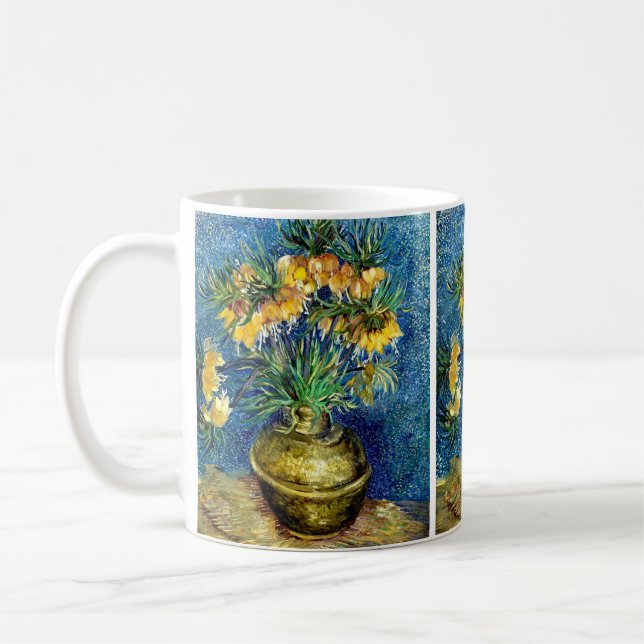 Imperial Fritillaries in a Copper Vas - Van Gogh Kaffemugg (Vänster)