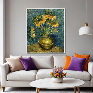 Imperial Fritillaries in a Copper Vas, Van Gogh Poster