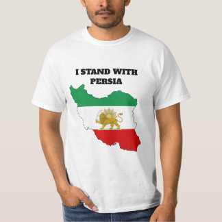 Imperial Iran Lejon och Sol Karta T-Shirt