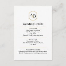 Imperial Luxe Monogram Kuvertkort