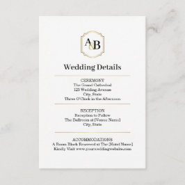 Imperial Luxe Monogram Kuvertkort Tilläggskort